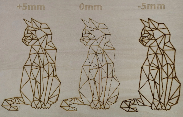 positive defocus focus and negative defocus engraving results