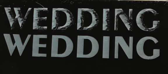 laser engraving test on black acrylic before starting a job
