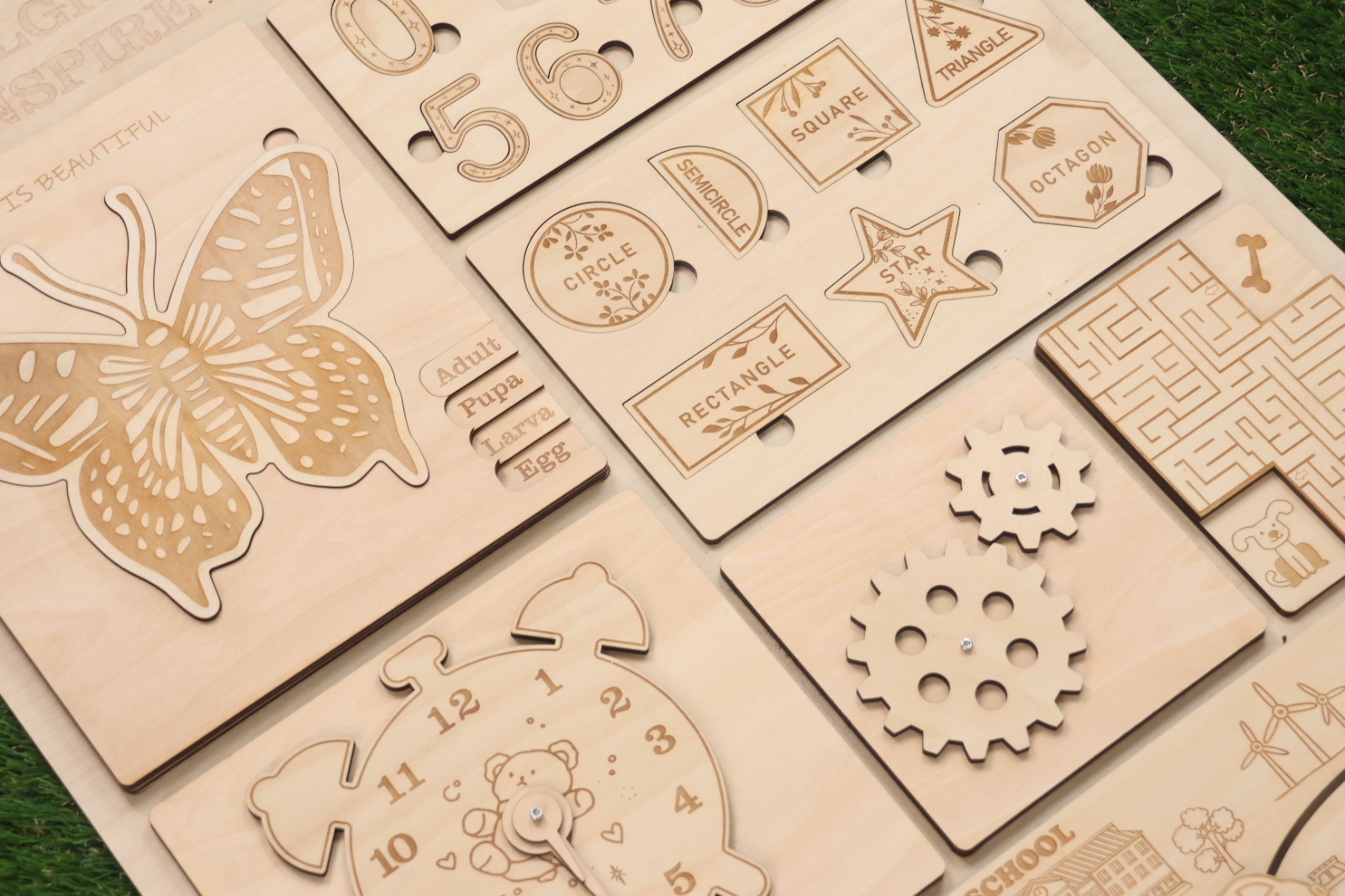flat laser cut inlay with kerf compensation
