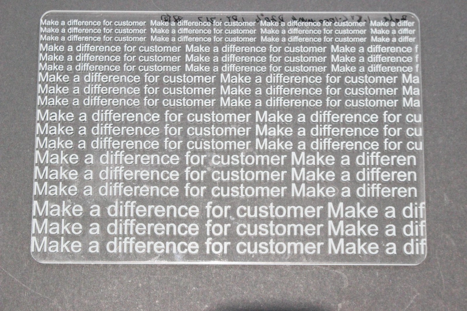 recessed laser engraving example