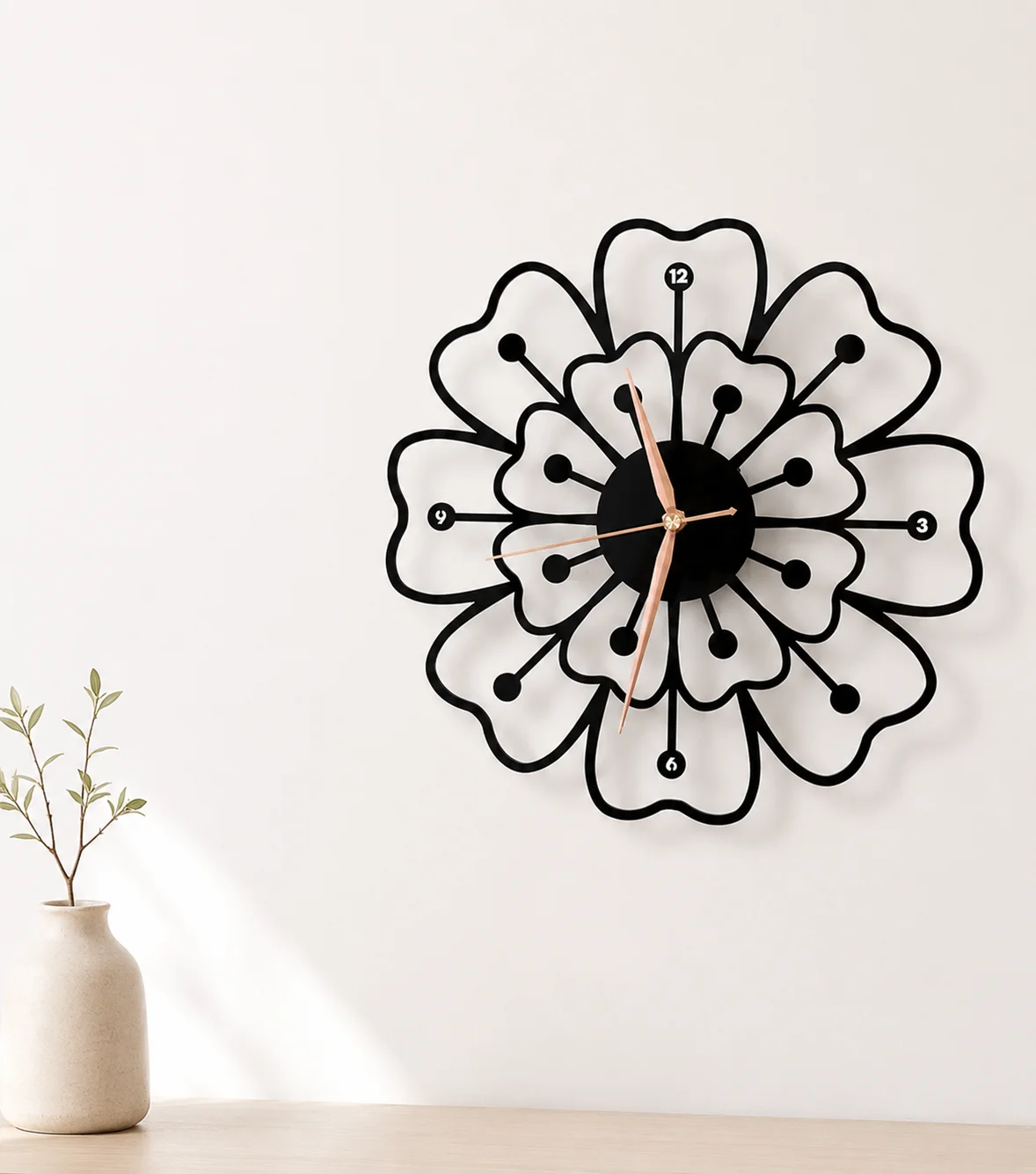Acrylic Floral Clock